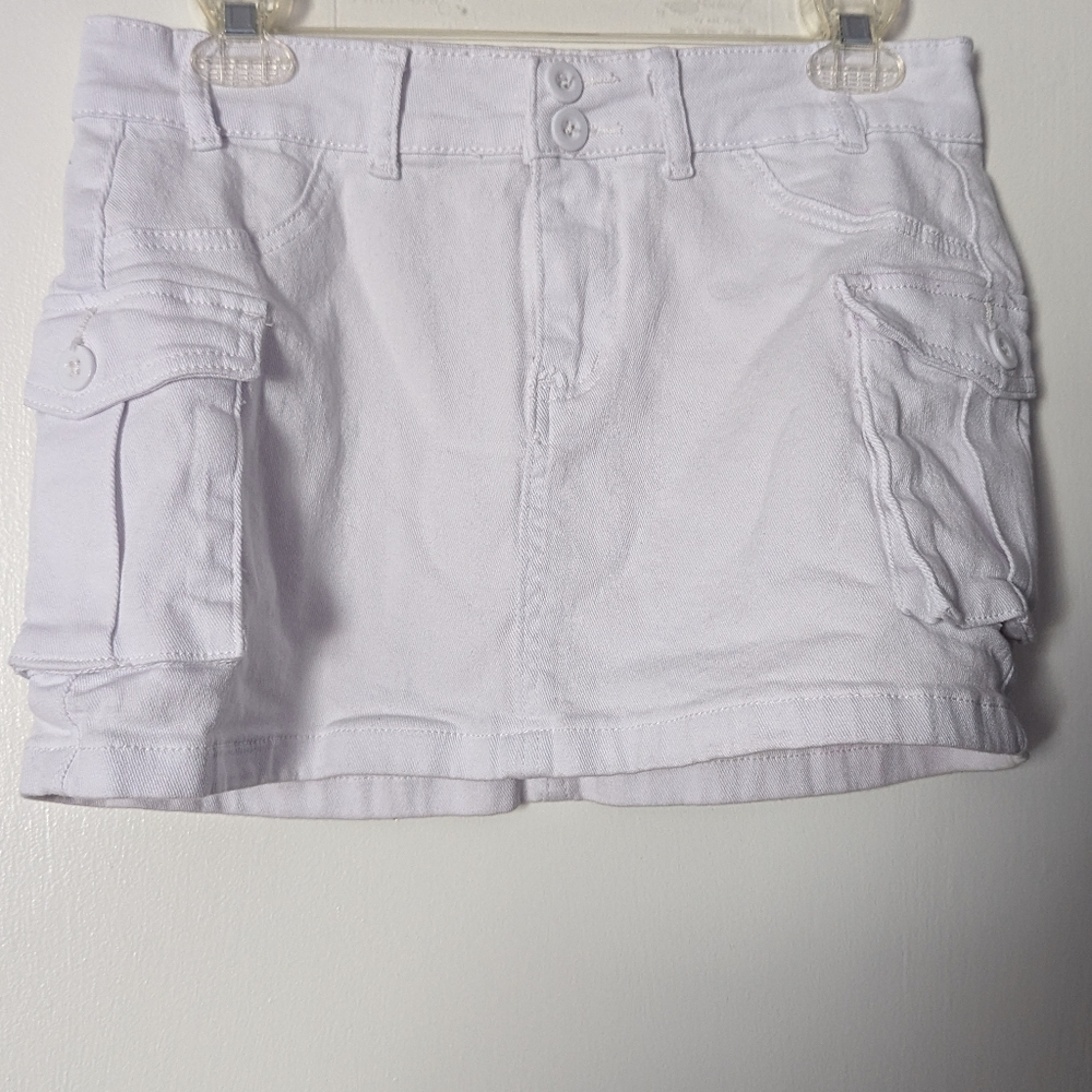 SHEIN White Mini Skirt with Pockets